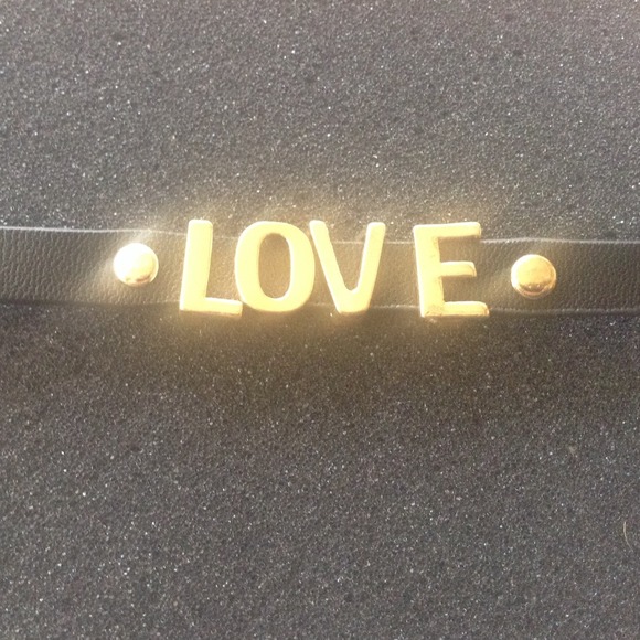 Gold and Black LOVE Bracelet