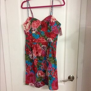 BUNDLE: Floral Print Dress&TEE Shirt floral dress
