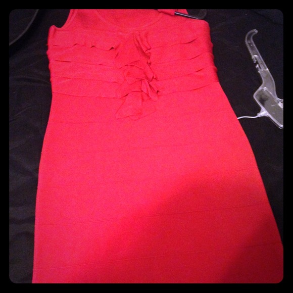 Bandage red dress express fits m-lg
