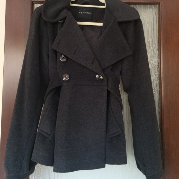 MM Couture by Miss Me Grey Pea Coat