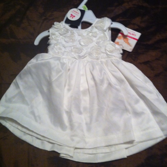 All White two piece baby Dress 3 months