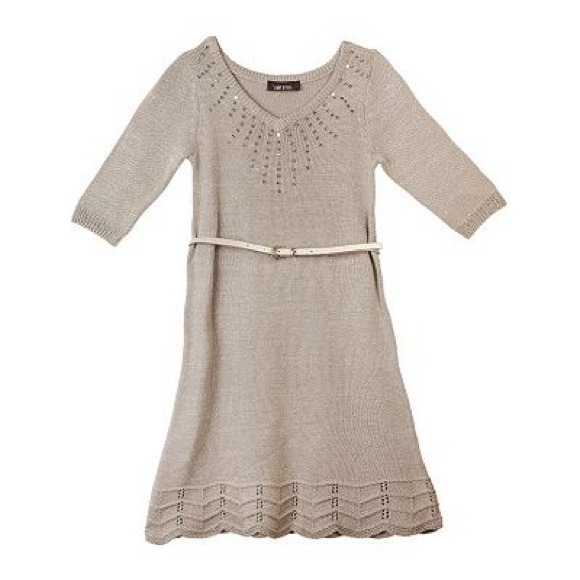 Silver-grey v-neck sweater dress🌹