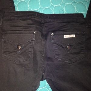 Hudson denim: black, straight leg