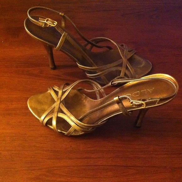 ALDO bronze strappy sandals