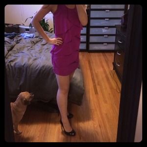 AQUA fuschia cocktail dress