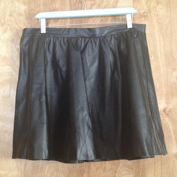 *ON HOLD* Hello Kitty Black Faux Leather Skirt