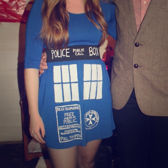 Doctor Who Hand-Painted Tardis Dress
