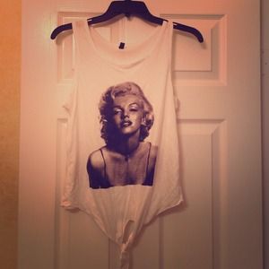 White Marilyn Monroe tank top