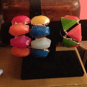 Chunky colorful bracelets