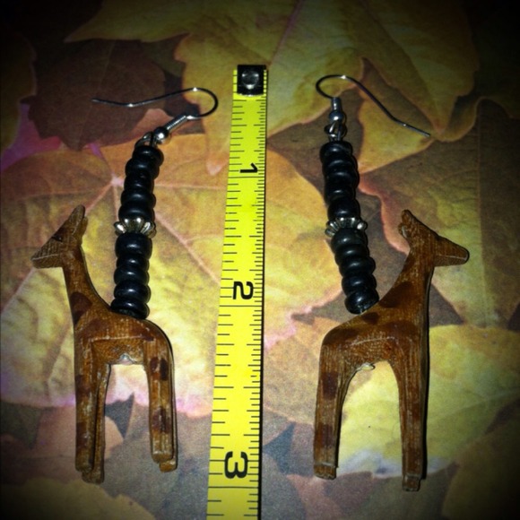 Jewelry of the Future Jewelry - Wooden Giraffe Earrings