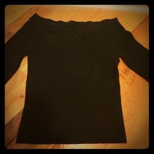 Black scoop neck sweater