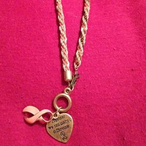 A breast cancer awareness bracelet