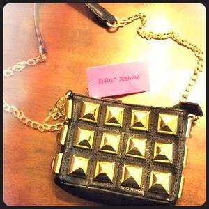 Betsey Johnson stud muffin cross body