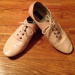 Light pink patent Oxfords