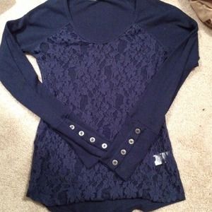 Long sleeve lace front thermal