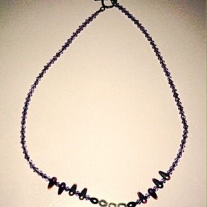 Purple beaded necklace