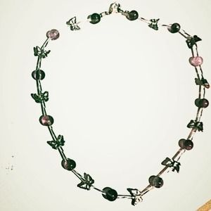 Beaded butterfly necklace