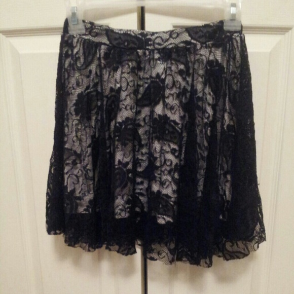 Paisley lace skater skirt