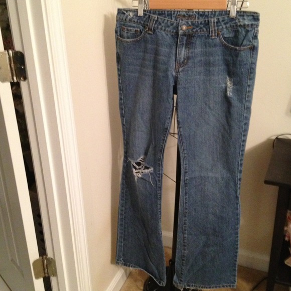 Super low rise flare jean