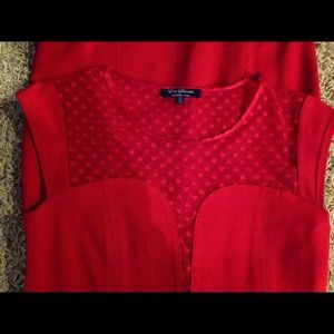 Bright red bodycon dress