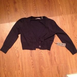 Cropped Navy Cardigan