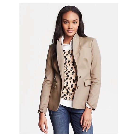 Banana Republic Khaki Blazer with Double Vents.