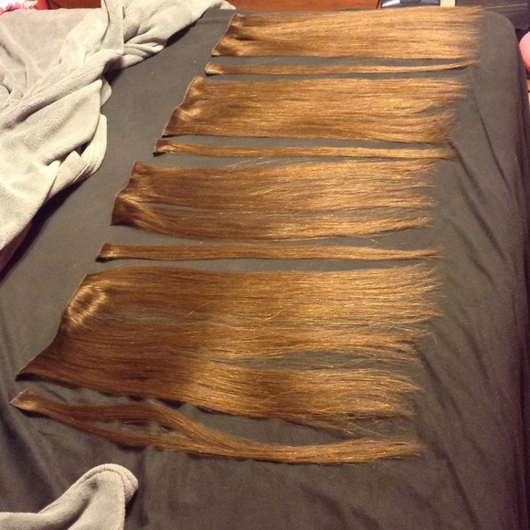 Brown hair extensions