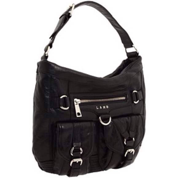 Brand New L.A.M.B. Leather Black Bag