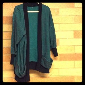 Slouchy hipster teal sweater