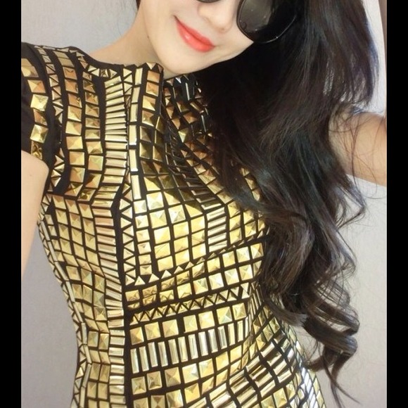 🍂HOST PICK🍂New gold amor mini dress XS - Picture 2 of 4