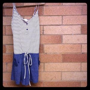 Nautical navy romper