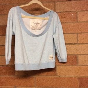 Crop baby blue Abercrombie & Fitch sweater