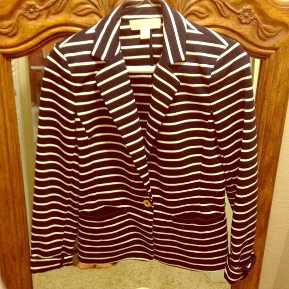 Black and White stripe Michael Kors blazer.