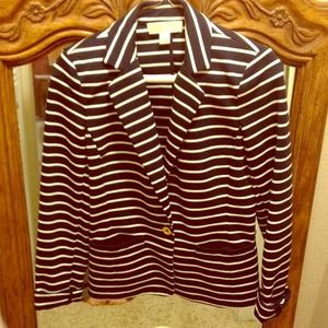 Black and White stripe Michael Kors blazer.