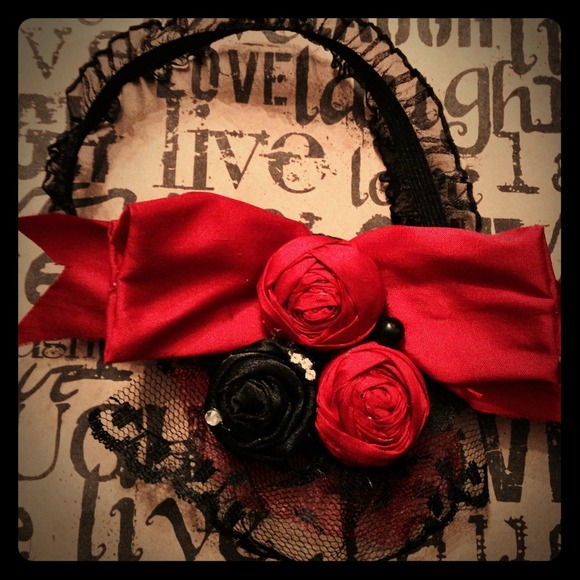 Vintage baby infant head bow/headband