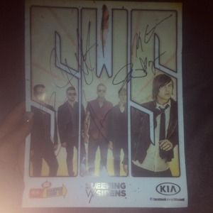Sleeping with sirens signed mini poster