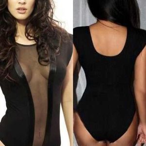 💲REDUCED💲Black mesh inset bodysuit