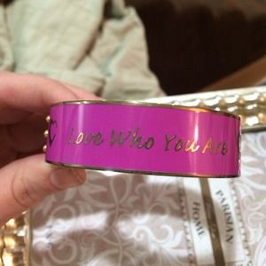 Cynthia H design "Love Who You Are" bracelet