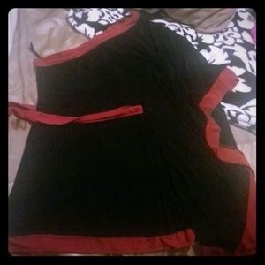 Black with red dress