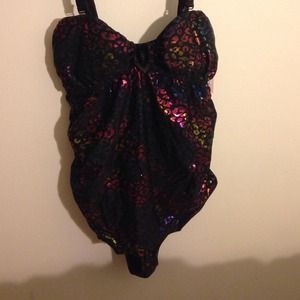 Rainbow leopard one piece @mommabear910