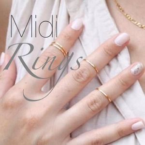 ✨Gold Midi Ring Set✨