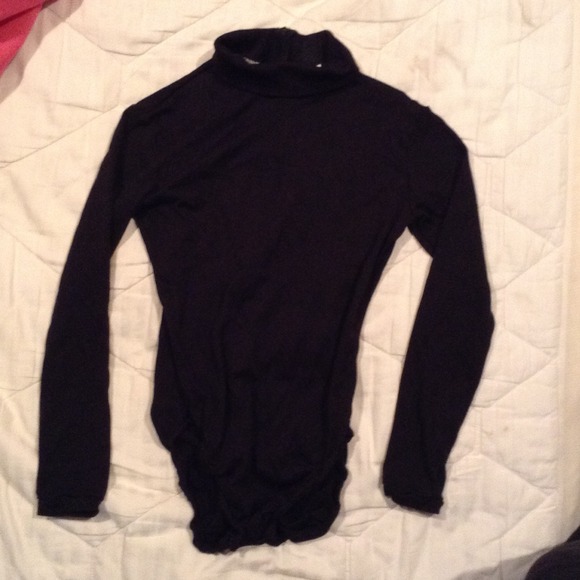 Tops - Black turtle neck unitard/onesie