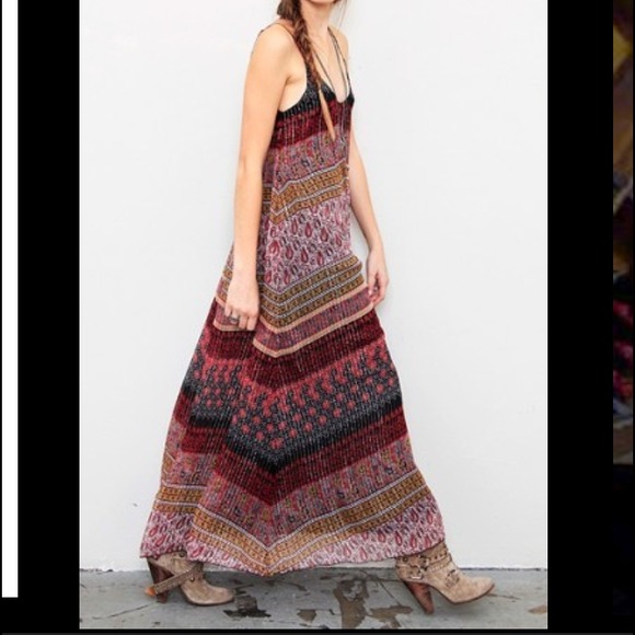SOLD Blu Moon U Back Babydoll Maxi Dress