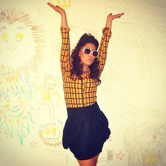 ROJAS
Gray Drape Skirt