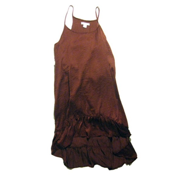 ❌❌TRADED❌brown asymmetrical long dress