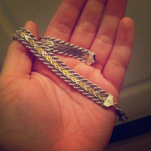 Gold and silver bracelet