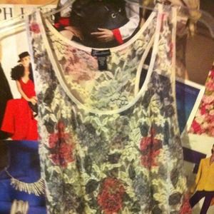 floral lace tank 2x freestyle revolution jeans