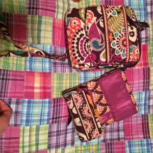 Vera Bradley purse and matching wallet