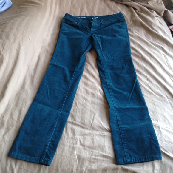 Jade green corduroy pants