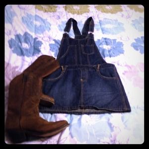 Supper Cute Farmers BlueJean Skirt